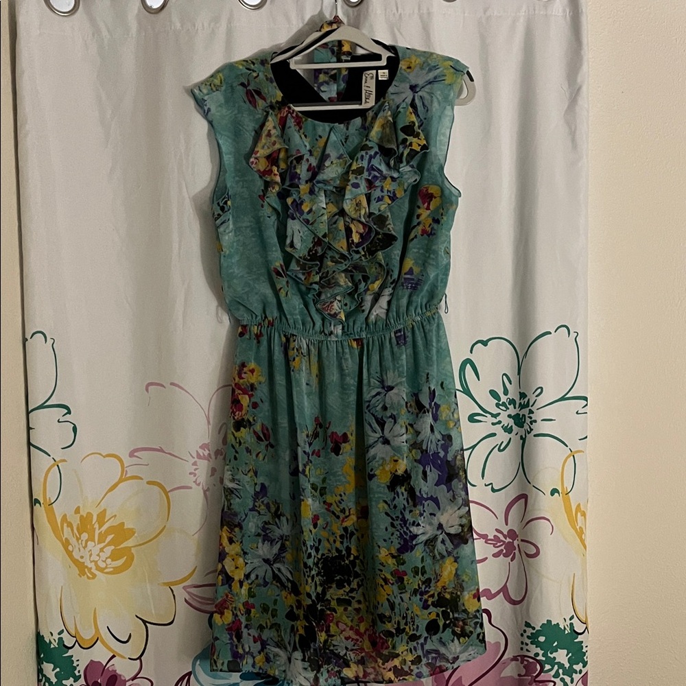 Emma & Michele Floral Ruffle Dress